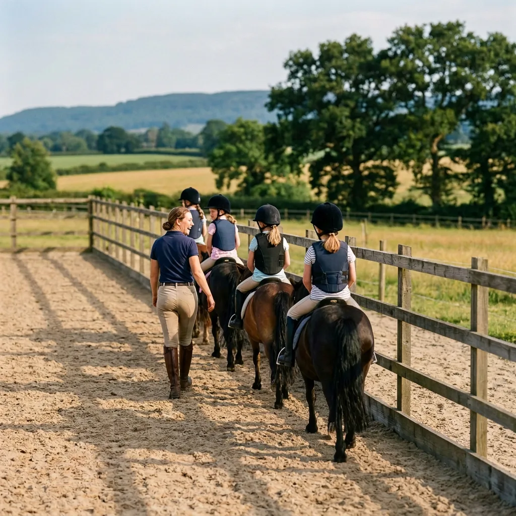 Cours de poney à Panissières, Loire