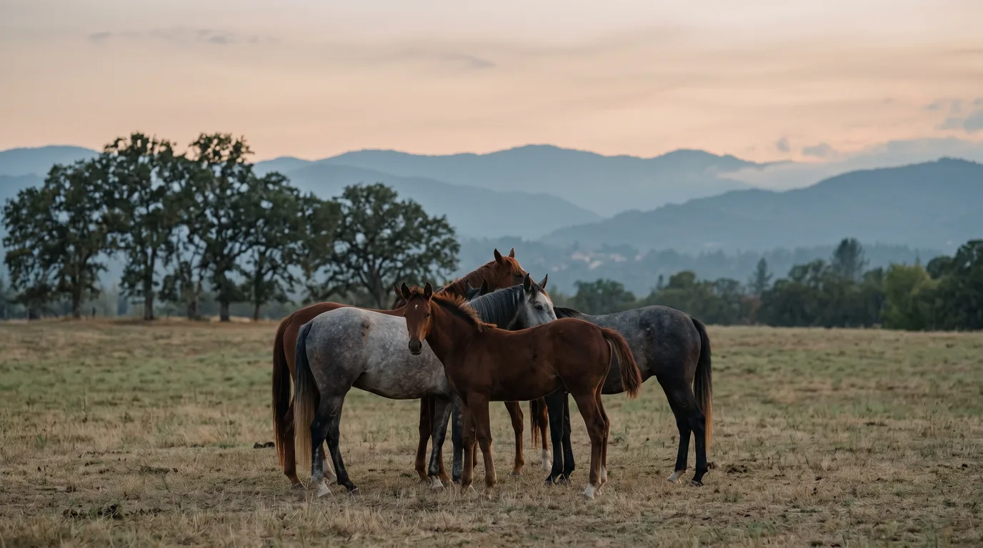 Chevaux en liberté, Le Nouvel Étrier Panissièrois, Loire